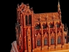 Carved Mahogany model of a cathedral, 2