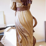 Wood carving, sculpture of a women