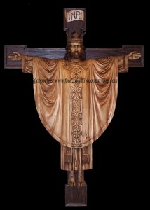 Christus Rex, wood sculpture carved by Fred Zavadil 